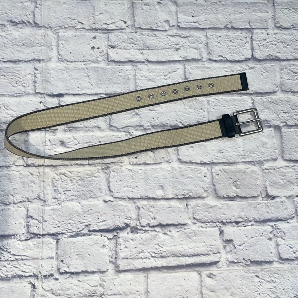 Banana Republic Canvas and Leather Trim Belt